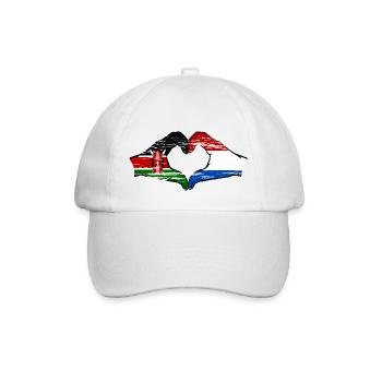 Kenya Holland Hands Heart Shape Used - Baseball Cap - white/white - Front