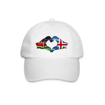 Kenya Island Hands Heart Shape Used - Baseball Cap - white/white - Front
