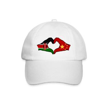 Kenya China Hands Heart Shape - Baseball Cap - white/white - Front