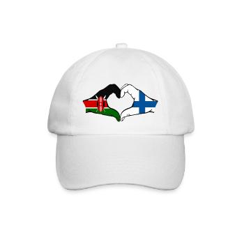 Kenya Finlande mains en forme de coeur - Casquette classique - blanc/blanc - Devant