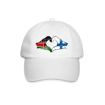 Kenya Finlande mains forme de coeur utilisé - Casquette classique - blanc/blanc - Devant