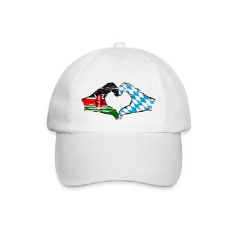 Kenya Bavaria hands heart shape used - Baseball Cap - white/white - Front