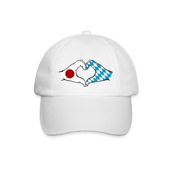 Japon Bavière mains forme de coeur - Casquette classique - blanc/blanc - Devant