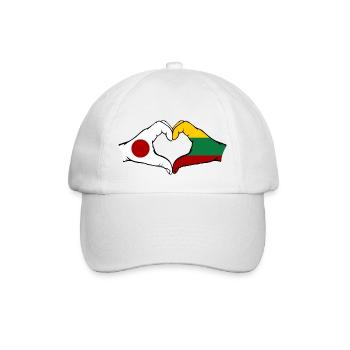 Japan Lithuania Hands Heart Shape - Baseball Cap - white/white - Front