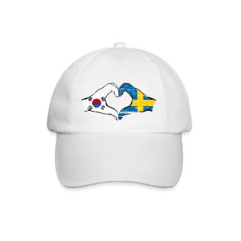 Corée du Sud Suède Mains Forme de Coeur Utilisé - Casquette classique - blanc/blanc - Devant