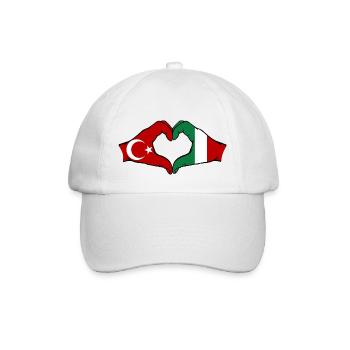 Turquie Italie Mains Forme de Coeur - Casquette classique - blanc/blanc - Devant
