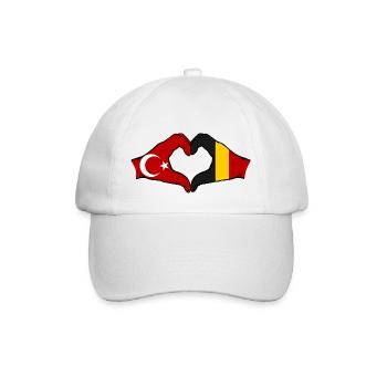 Turkey Belgium Hands Heart Shape - Baseball Cap - white/white - Front