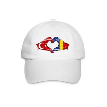 Turkey Romania Hands Heart Shape Used - Baseball Cap - white/white - Front