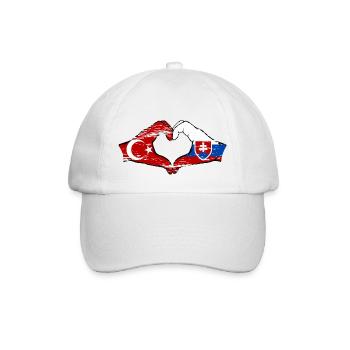 Turkey Slovakia Hands Heart Shape Used - Baseball Cap - white/white - Front
