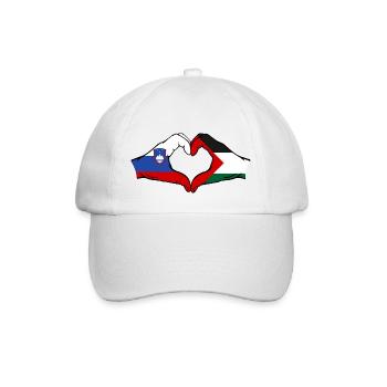 Slovénie Palestine Drapeau Coeur Forme De Coeur - Casquette classique - blanc/blanc - Devant