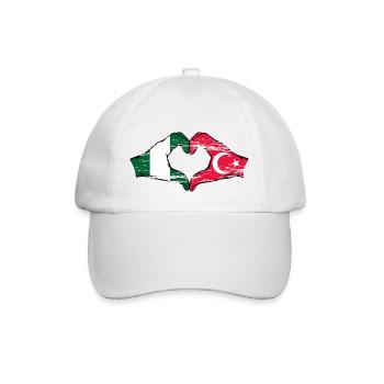 Nigeria Turquie drapeau forme de coeur utilisé - Casquette classique - blanc/blanc - Devant