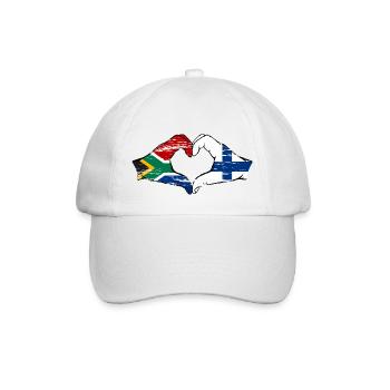 Afrique du Sud Finlande Drapeau Mains Coeur Forme Utilisé - Casquette classique - blanc/blanc - Devant