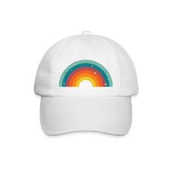 Arc-en-Ciel Rétro - Casquette classique - blanc/blanc - Devant