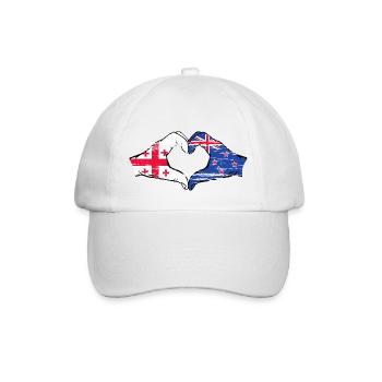 Géorgie Nouvelle-Zélande drapeau mains forme coeur utilisé - Casquette classique - blanc/blanc - Devant
