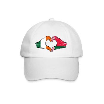 Irlande Biélorussie drapeau mains coeur forme utilisé - Casquette classique - blanc/blanc - Devant