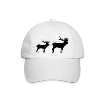 rehe silhouette - Baseballkappe - Weiß/Weiß - Vorne