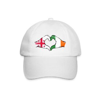 Géorgie Irlande drapeau mains forme de coeur utilisé - Casquette classique - blanc/blanc - Devant