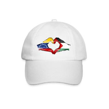 Venezuela Palestine drapeau mains forme de coeur utilisé - Casquette classique - blanc/blanc - Devant