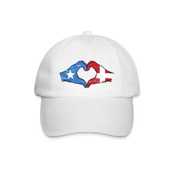 Somalia Denmark flag hands heart shape used - Baseball Cap - white/white - Front