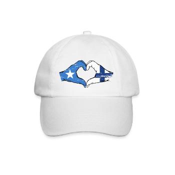 Somalia Finland flag hands heart shape used - Baseball Cap - white/white - Front