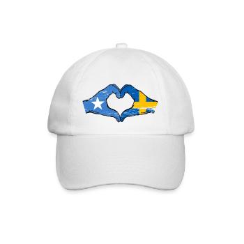 Somalie Suède drapeau mains forme de coeur utilisé - Casquette classique - blanc/blanc - Devant