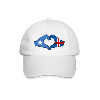 Somalia Island Flag Hands Heart Shape - Baseball Cap - white/white - Front