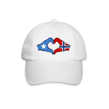 Somalie Norvège Drapeau Mains Coeur Forme - Casquette classique - blanc/blanc - Devant