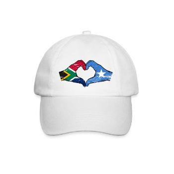 Afrique du Sud Somalie Drapeau Mains Coeur Forme - Casquette classique - blanc/blanc - Devant