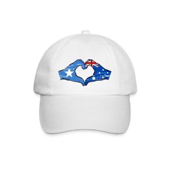 Somalia Australia flag hands heart shape used - Baseball Cap - white/white - Front