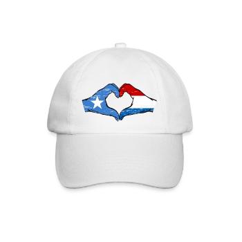 Somalie Hollande drapeau mains forme de coeur utilisé - Casquette classique - blanc/blanc - Devant