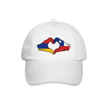 Arménie Chili Drapeau Mains Coeur Forme - Casquette classique - blanc/blanc - Devant