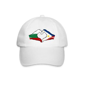 Bulgarie Philippines Drapeau Mains Coeur Forme Utilisé - Casquette classique - blanc/blanc - Devant