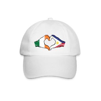 Irlande Philippines drapeau mains forme de coeur utilisé - Casquette classique - blanc/blanc - Devant