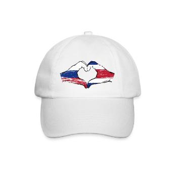 Russie Costa Rica drapeau mains forme de coeur utilisé - Casquette classique - blanc/blanc - Devant