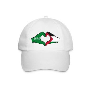 Arabie Saoudite Palestine Drapeau Mains Coeur Forme - Casquette classique - blanc/blanc - Devant