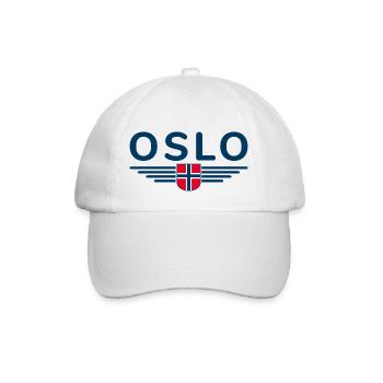 Oslo T-shirt for fans and Norway lovers - Baseball Cap - white/white - Front