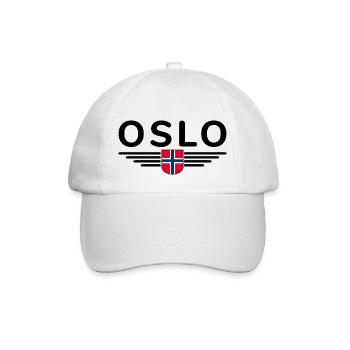 Oslo T-shirt for fans and Norway lovers - Baseball Cap - white/white - Front