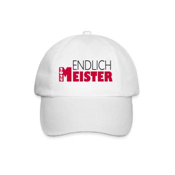 Endlich Meister 2025 Meisterschaft - Baseballkappe - Weiß/Weiß - Vorne