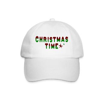 Christmas Time - Baseballkappe - Weiß/Weiß - Vorne