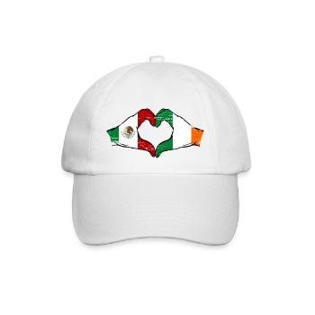 Mexique Drapeau Irlande mains forme de cœur utilisé - Casquette classique - blanc/blanc - Devant