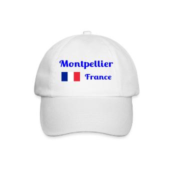Montpellier, France- Stylish prints - Baseball Cap - white/white - Front