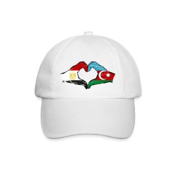 Egypte Azerbaïdjan Drapeau Mains Coeur Forme Utilisé - Casquette classique - blanc/blanc - Devant