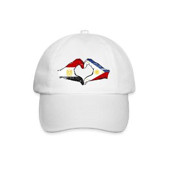 Égypte Philippines drapeau mains forme de coeur utilisé - Casquette classique - blanc/blanc - Devant