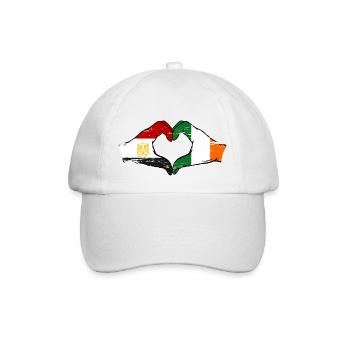 Egypte Irlande Drapeau Mains Coeur Forme Utilisé - Casquette classique - blanc/blanc - Devant
