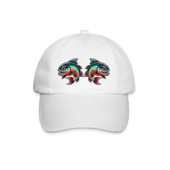 piranha 2 - Baseball Cap - white/white - Front