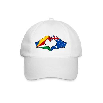 Seychelles Australie Drapeau Mains Coeur Forme - Casquette classique - blanc/blanc - Devant