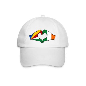 Seychelles Irlande Drapeau Mains Coeur Forme - Casquette classique - blanc/blanc - Devant