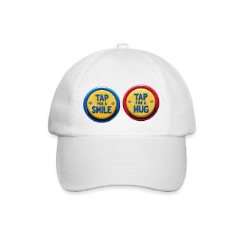Tap for a smile - Baseball Cap - white/white - Front