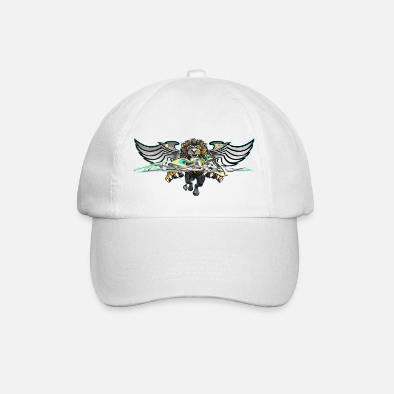 Löwe - Baseballkappe - Weiß/Weiß