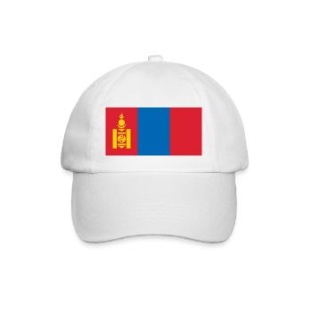 Mongolia - Baseball Cap - white/white - Front